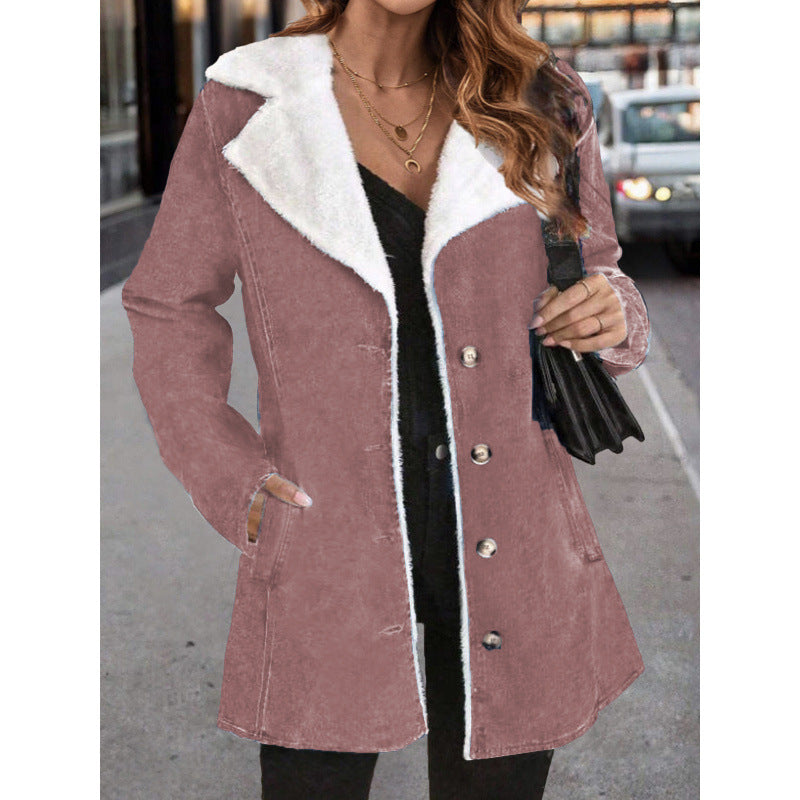 Plush Mid-Length Coat