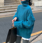 Twisted High-Neck Sweater