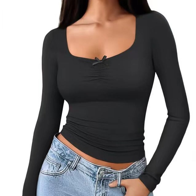 U-neck Tight-fitting Top