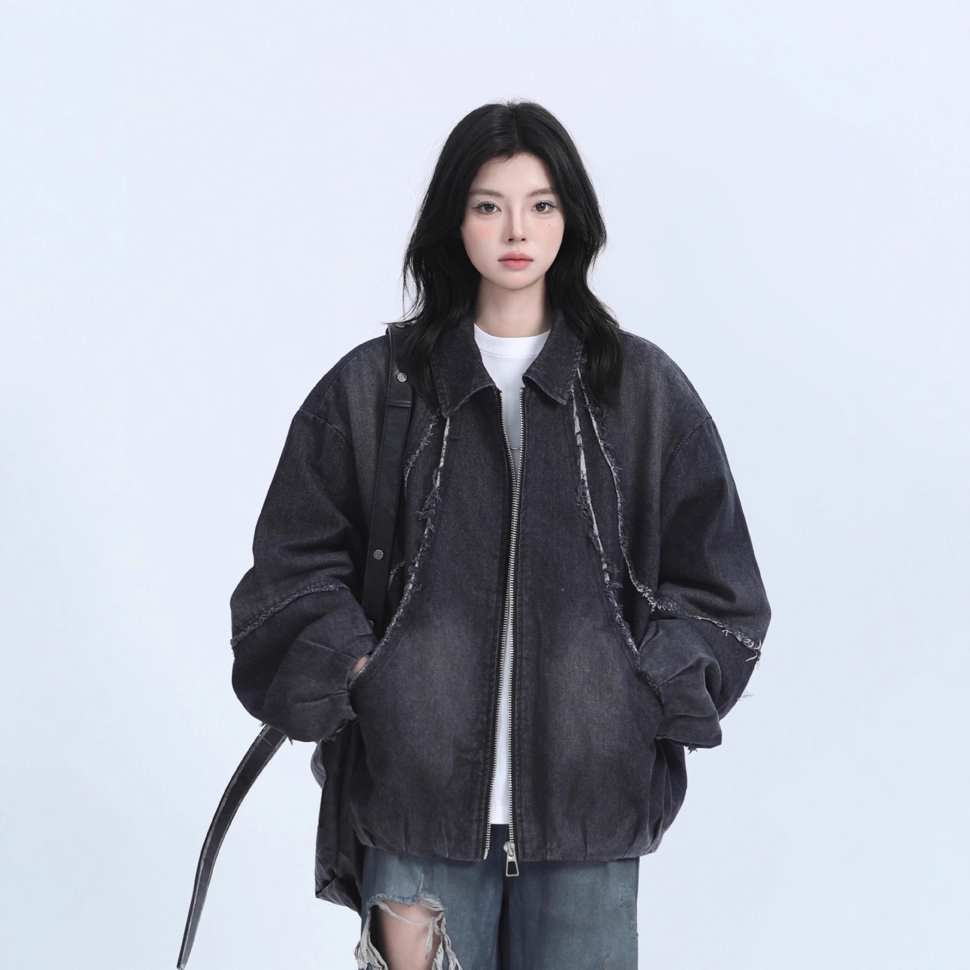 Raw Edge Denim Jacket