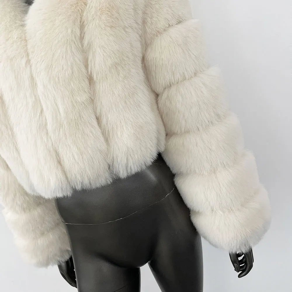 Luna Faux Fur Jacket - Mapel