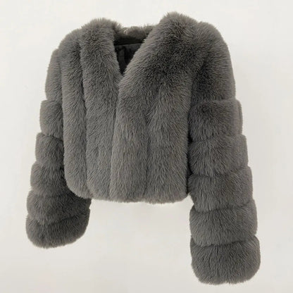 Luna Faux Fur Jacket - Mapel