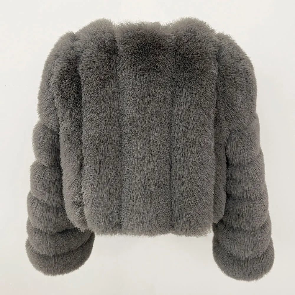 Luna Faux Fur Jacket - Mapel