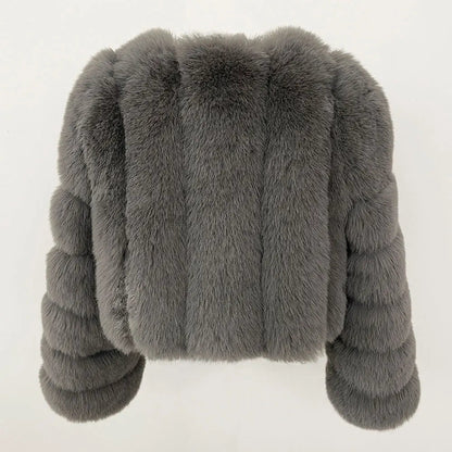 Luna Faux Fur Jacket - Mapel