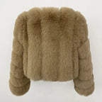 Luna Faux Fur Jacket - Mapel