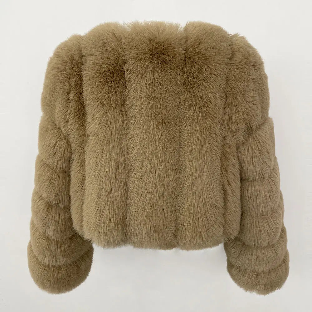 Luna Faux Fur Jacket - Mapel