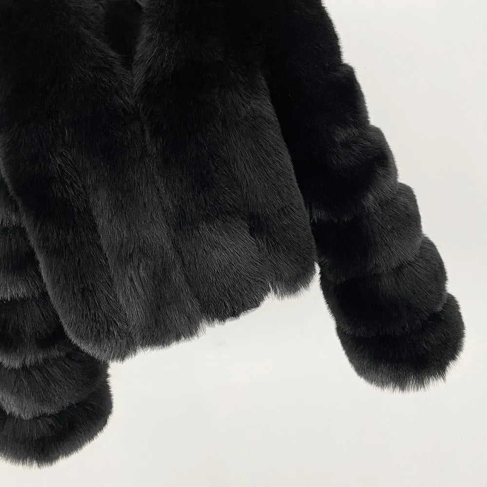 Luna Faux Fur Jacket - Mapel