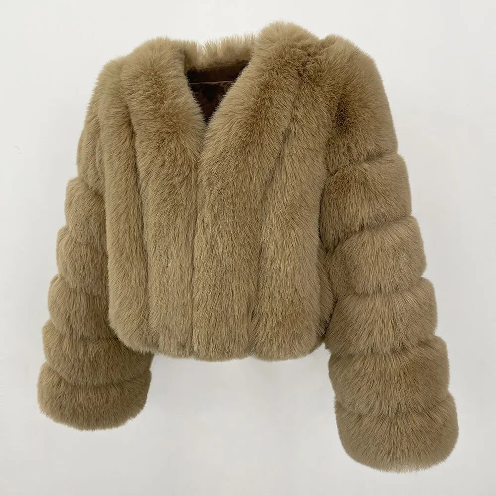 Luna Faux Fur Jacket - Mapel