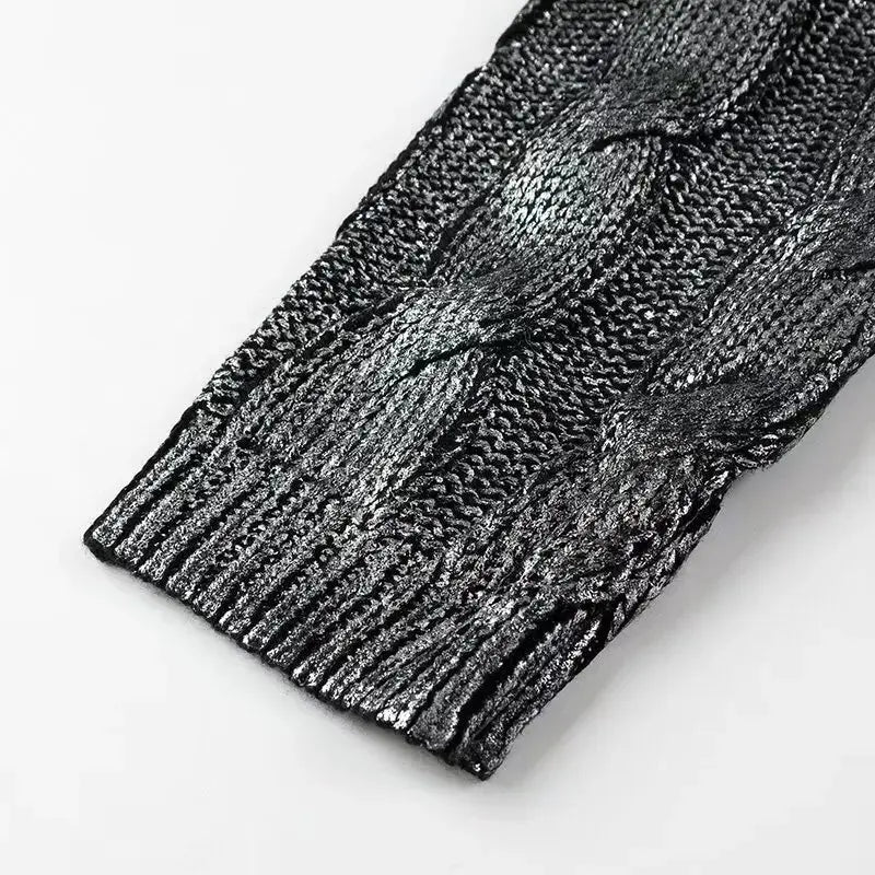Lustre Metallic Sweater - Mapel