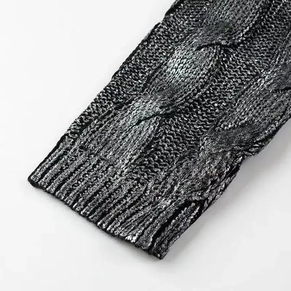 Lustre Metallic Sweater - Mapel