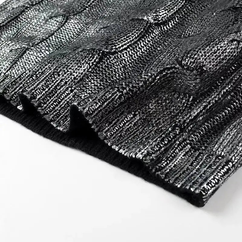 Lustre Metallic Sweater - Mapel
