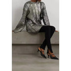 Lustre Metallic Sweater - Mapel