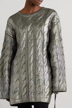 Lustre Metallic Sweater - Mapel