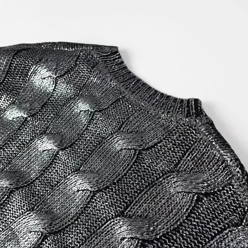Lustre Metallic Sweater - Mapel
