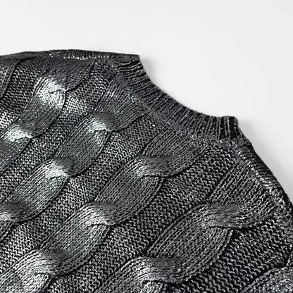 Lustre Metallic Sweater - Mapel